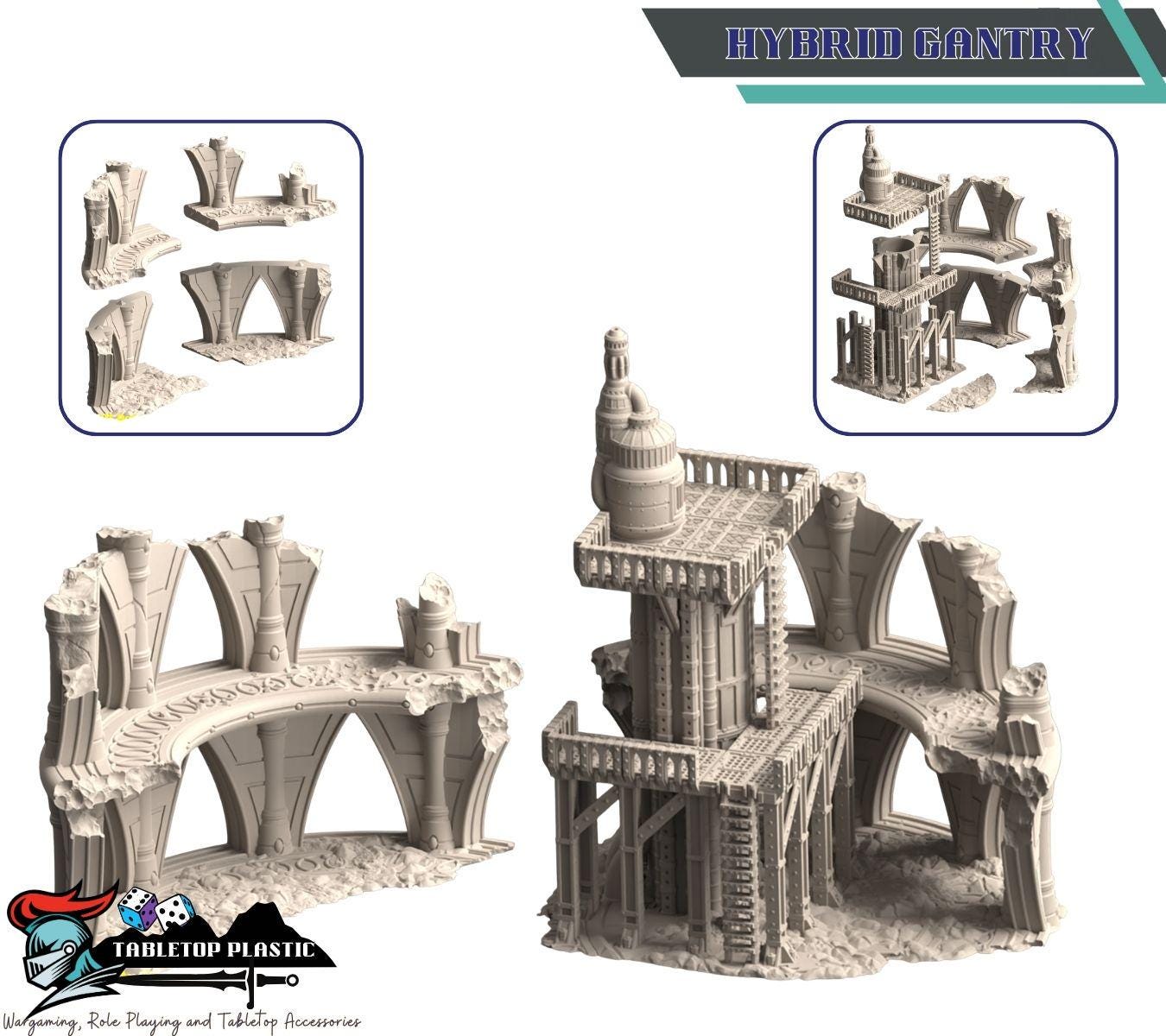 Caeleth Desecrated Sanctuary Eldar Terrain: Imperium Colony on a Abandoned world - 28mm Gothic Bridges