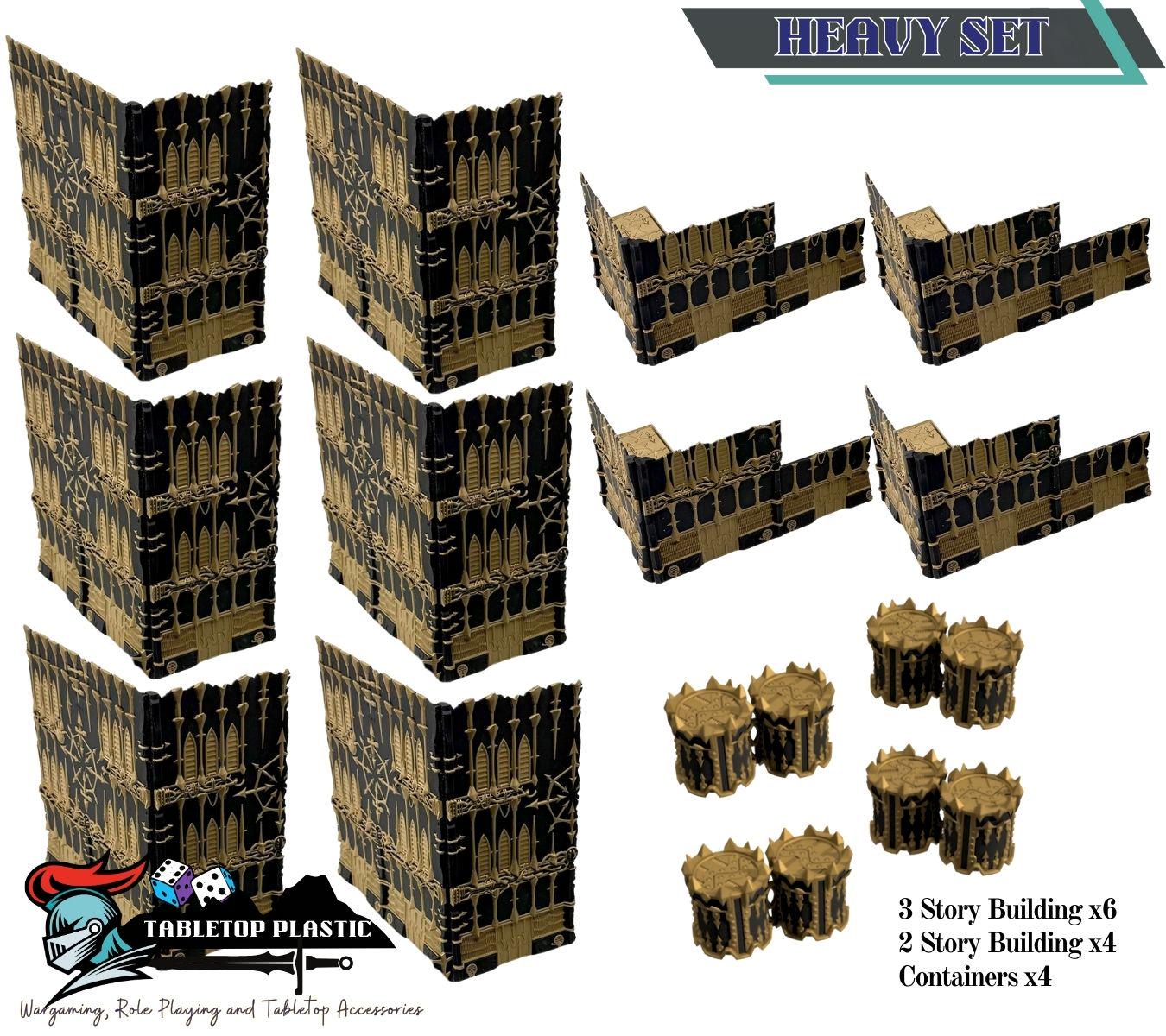 WTC 2025 Tournament Terrain: Chaos Foldable Ruins & Containers - Map Pack v2.3