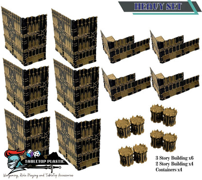 WTC 2025 Tournament Terrain: Chaos Foldable Ruins & Containers - Map Pack v2.3