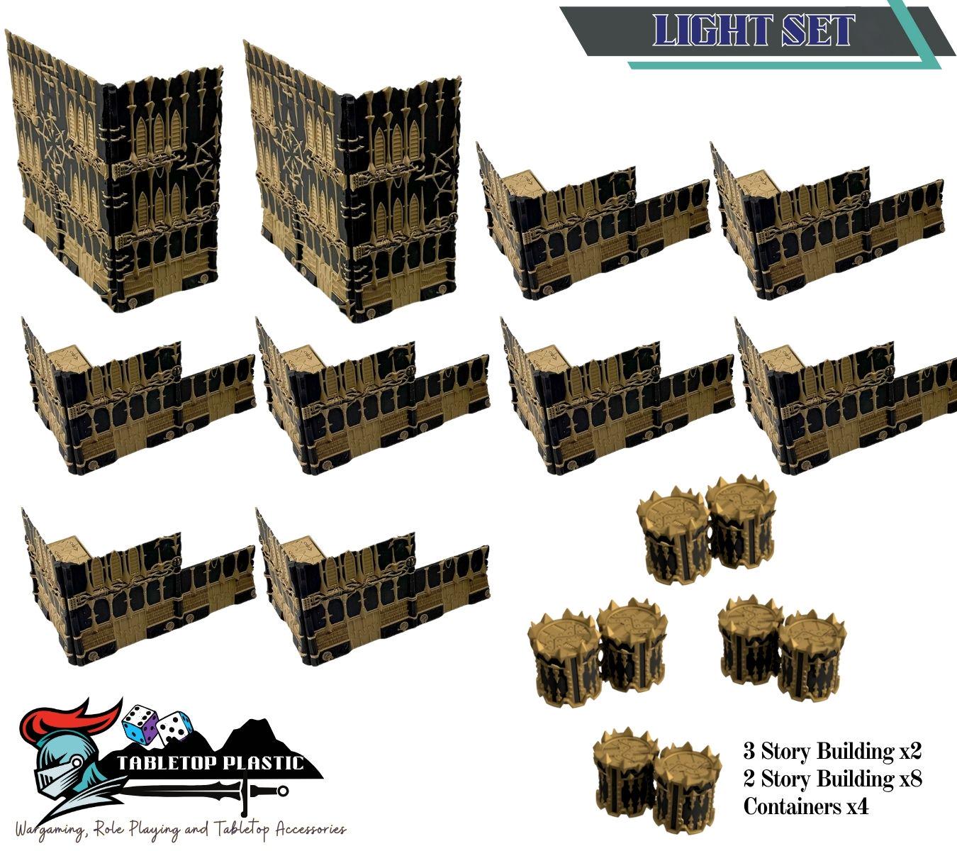WTC 2025 Tournament Terrain: Chaos Foldable Ruins & Containers - Map Pack v2.3