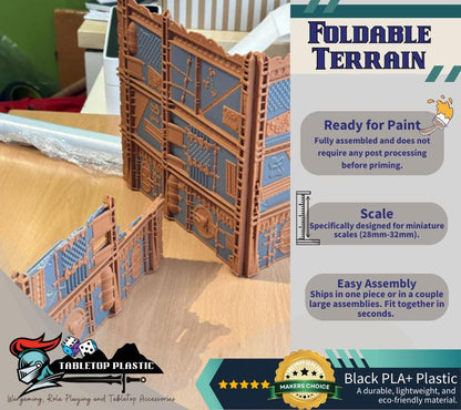 WTC 2025 Tournament Space Orks Terrain: Foldable Ruins & Containers - Map Pack v2.3