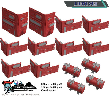 WTC 2025 Tournament Greater Good Terrain: Foldable Ruins & Containers - Map Pack v2.3