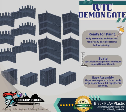 Demon Gate WTC‑Style 40k Terrain — Full Board Set (Heavy / Medium / Light), Ruins & Containers, Tournament‑Spec Dimensions
