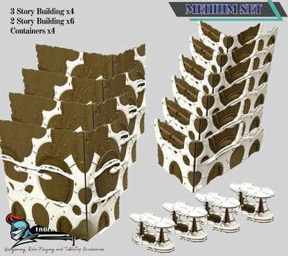 WTC 2025 Tournament Space Elves Terrain: Foldable Ruins & Containers - Map Pack v2.3