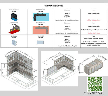 WTC 2025 Tournament Space Elves Terrain: Foldable Ruins & Containers - Map Pack v2.3