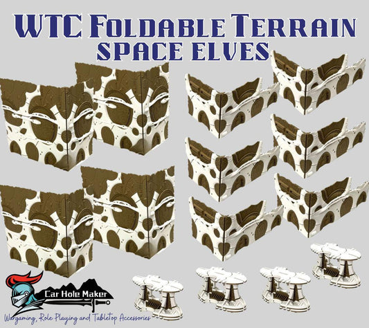 WTC 2025 Tournament Space Elves Terrain: Foldable Ruins & Containers - Map Pack v2.3