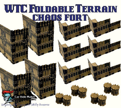 WTC 2025 Tournament Terrain: Chaos Foldable Ruins & Containers - Map Pack v2.3