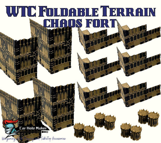 WTC 2025 Tournament Terrain: Chaos Foldable Ruins & Containers - Map Pack v2.3