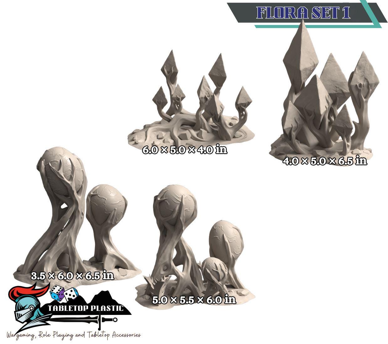 Jungle Death world Sci-Fi Terrain: Research Station Alien Forest - 28-32mm Scale