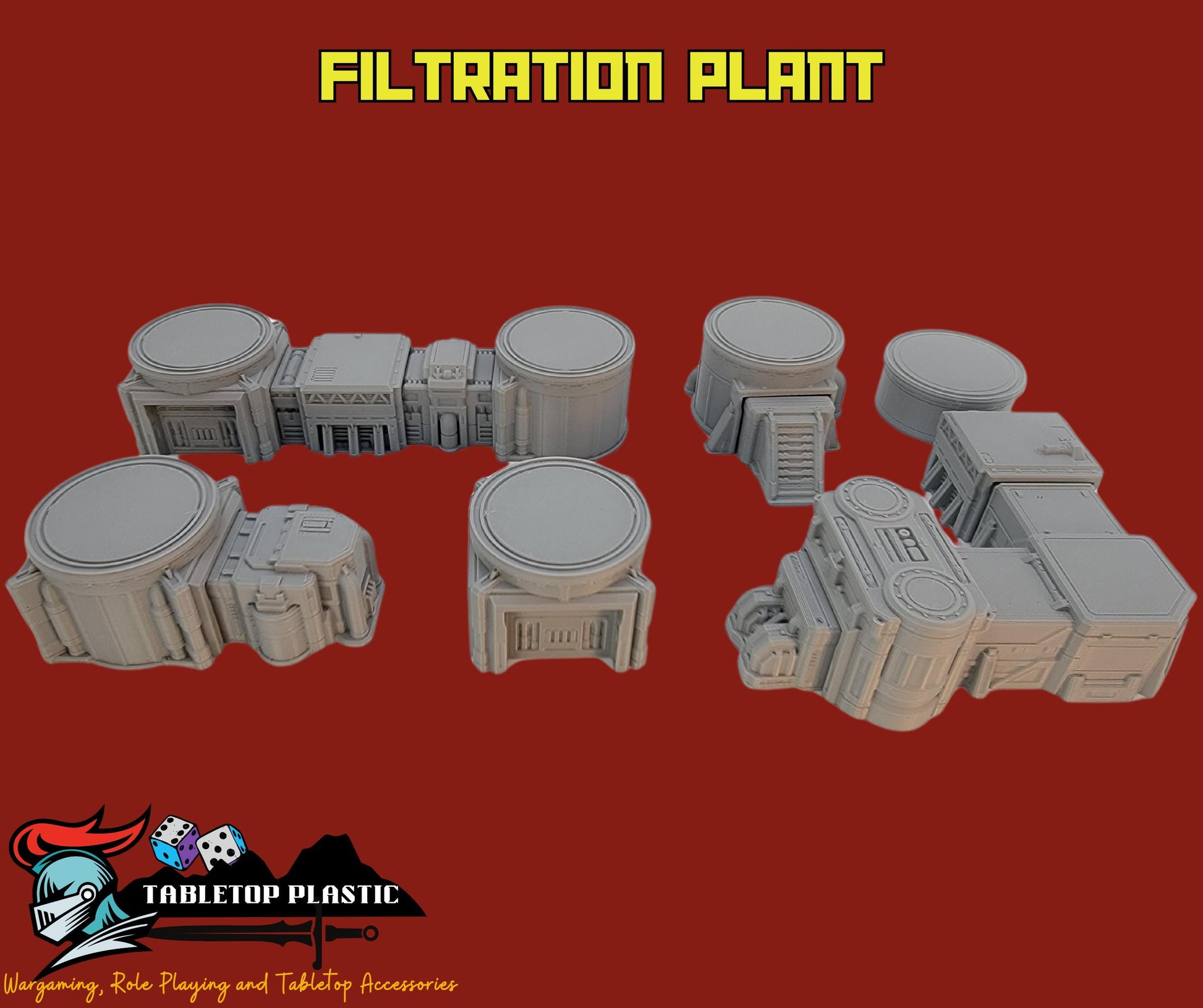 Epic Scale Industrial Zone Terrain: 6mm-8mm Wargaming Scenery