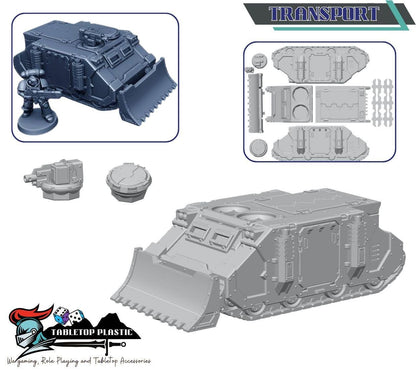 The Hippo Modular Sci-Fi APC Tank 28–32mm | Turret & Dozer Options