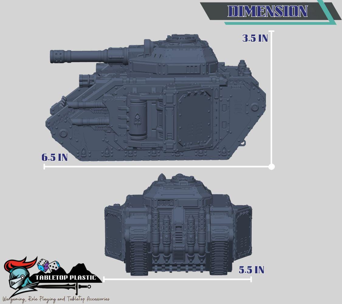 Heavy Sci-Fi Battle Tank – Grimdark 28–32 mm Tabletop Model