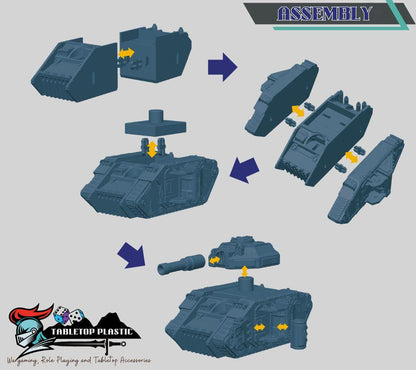 Heavy Sci-Fi Battle Tank – Grimdark 28–32 mm Tabletop Model