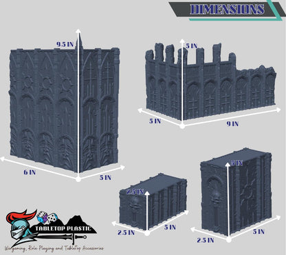Demon Gate WTC‑Style 40k Terrain — Full Board Set (Heavy / Medium / Light), Ruins & Containers, Tournament‑Spec Dimensions