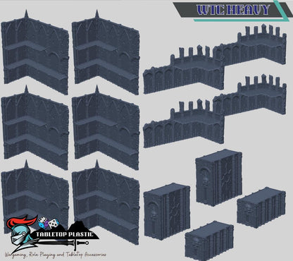 Demon Gate WTC‑Style 40k Terrain — Full Board Set (Heavy / Medium / Light), Ruins & Containers, Tournament‑Spec Dimensions