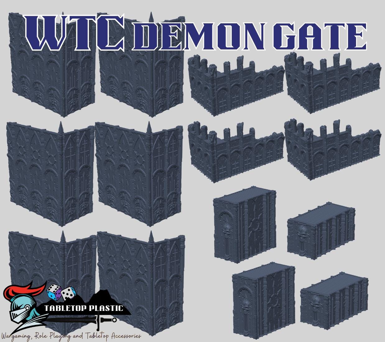 Demon Gate WTC‑Style 40k Terrain — Full Board Set (Heavy / Medium / Light), Ruins & Containers, Tournament‑Spec Dimensions