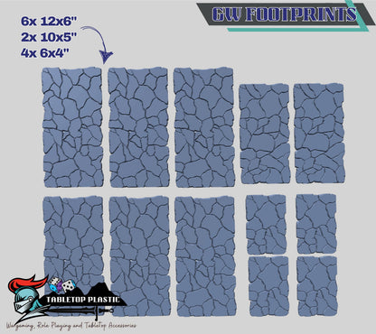Grimdark Terrain Footprint Set – GW Chapter Approved Tournament Companion 2025 12-Piece Layout Kit