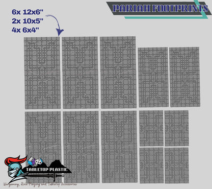 Grimdark Terrain Footprint Set – GW Chapter Approved Tournament Companion 2025 12-Piece Layout Kit