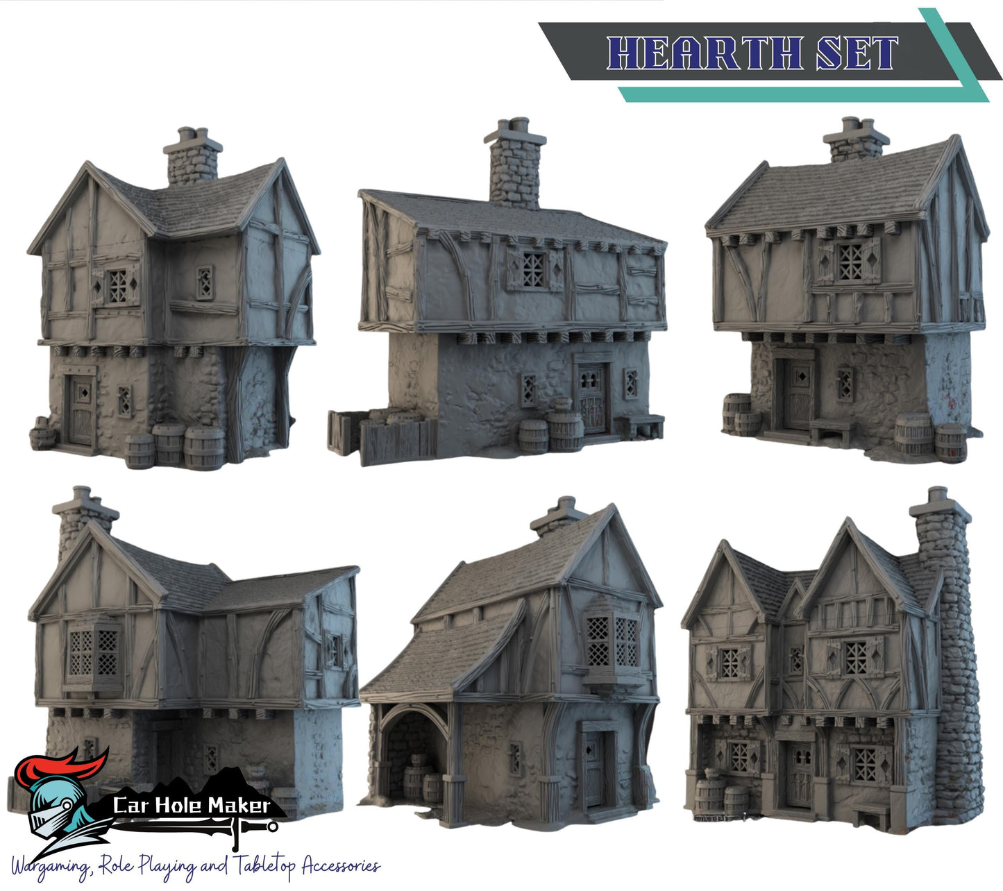 Medieval Village Terrain: Fantasy 32mm Scenery - Briarwood