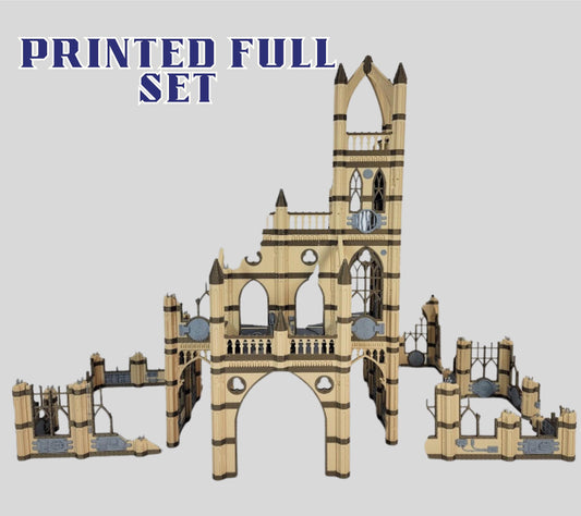 Gothic Ruins Auditorium: 28mm Wargame Terrain Set