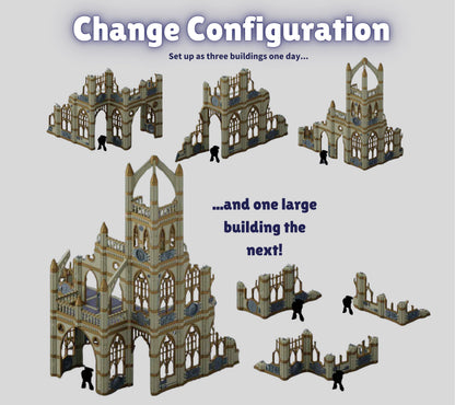 Gothic Ruins Auditorium: 28mm Wargame Terrain Set
