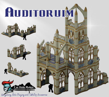 Gothic Ruins Auditorium: 28mm Wargame Terrain Set