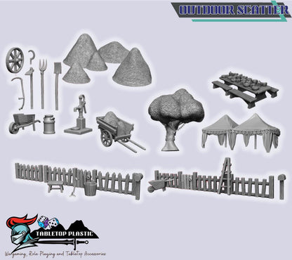 Halfling Village — Hobbiton‑Style Town Terrain Bundle (28-32mm scale)