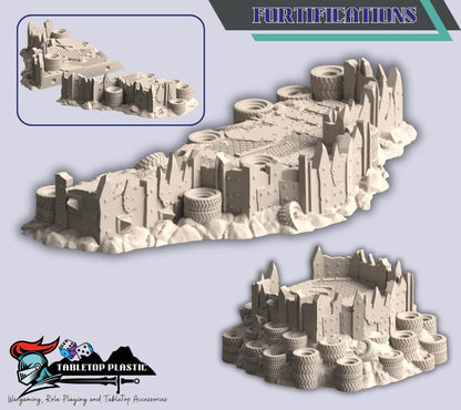 Wasteland Junkyard Fortifications Terrain: Warpzel-1A “No Git’s Land” Gulch Set