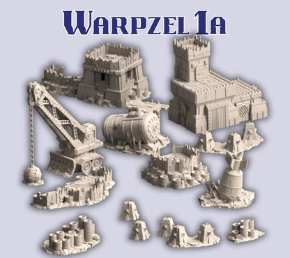 Wasteland Junkyard Fortifications Terrain: Warpzel-1A “No Git’s Land” Gulch Set