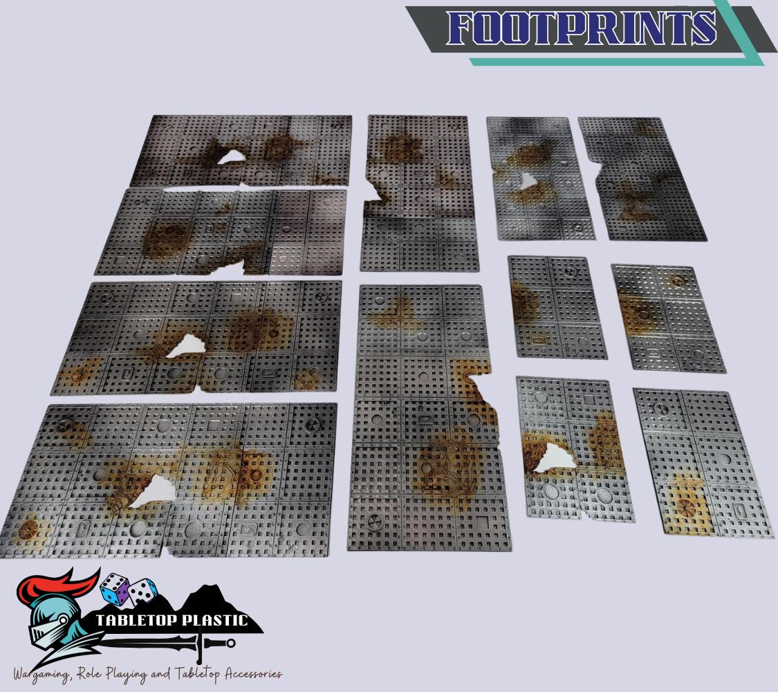 Grimdark Terrain Footprint Set – GW Chapter Approved Tournament Companion 2025 12-Piece Layout Kit