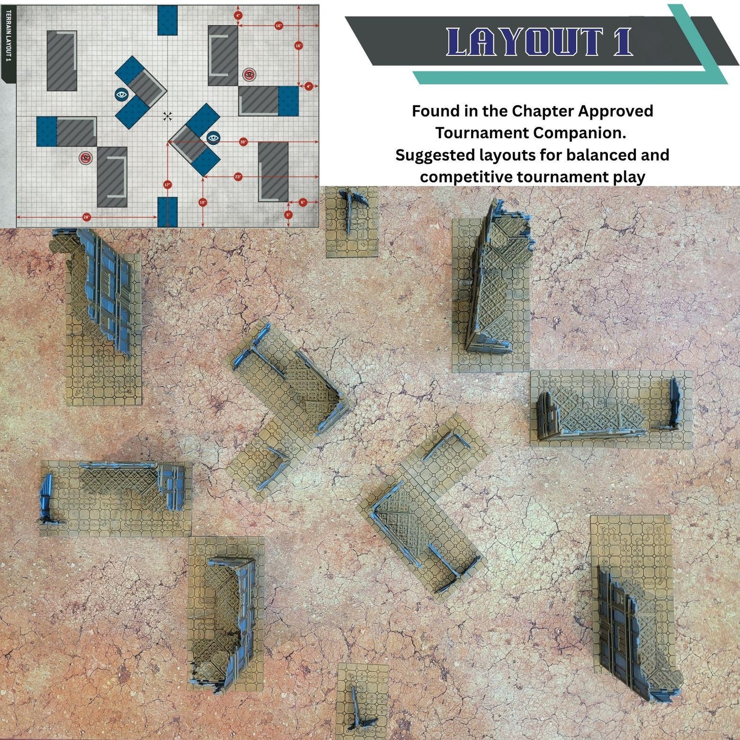 Foldable Wargaming Terrain: Modular Sci-Fi Ruins - 40k Chapter Approved