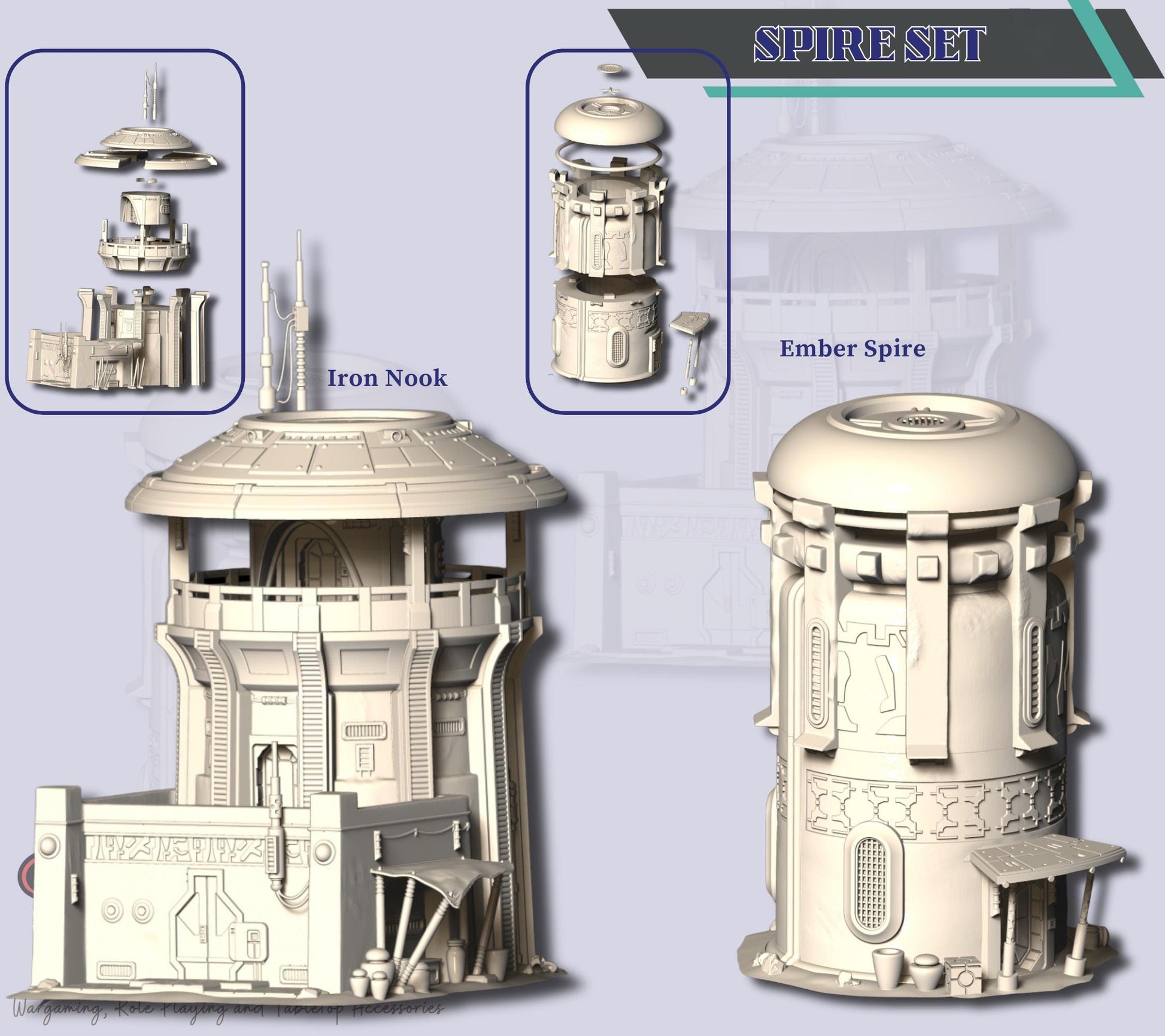 Star Wars Legion Desert Outpost Terrain — Tatooine-style Outer Rim settlement