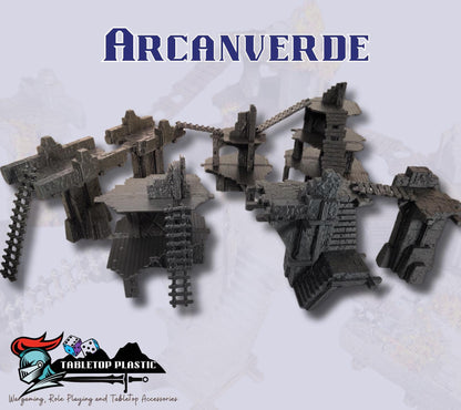 Ancient Bridge Terrain – Modular Fantasy Ruins & Elevated Walkways for 28mm-32mm Wargames and RPGs