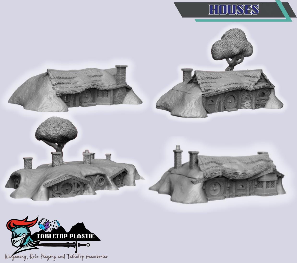 Halfling Village — Hobbiton‑Style Town Terrain Bundle (28-32mm scale)