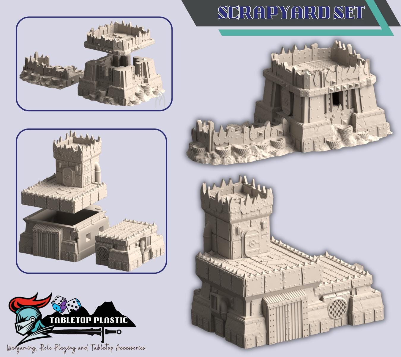 Wasteland Junkyard Fortifications Terrain: Warpzel-1A “No Git’s Land” Gulch Set