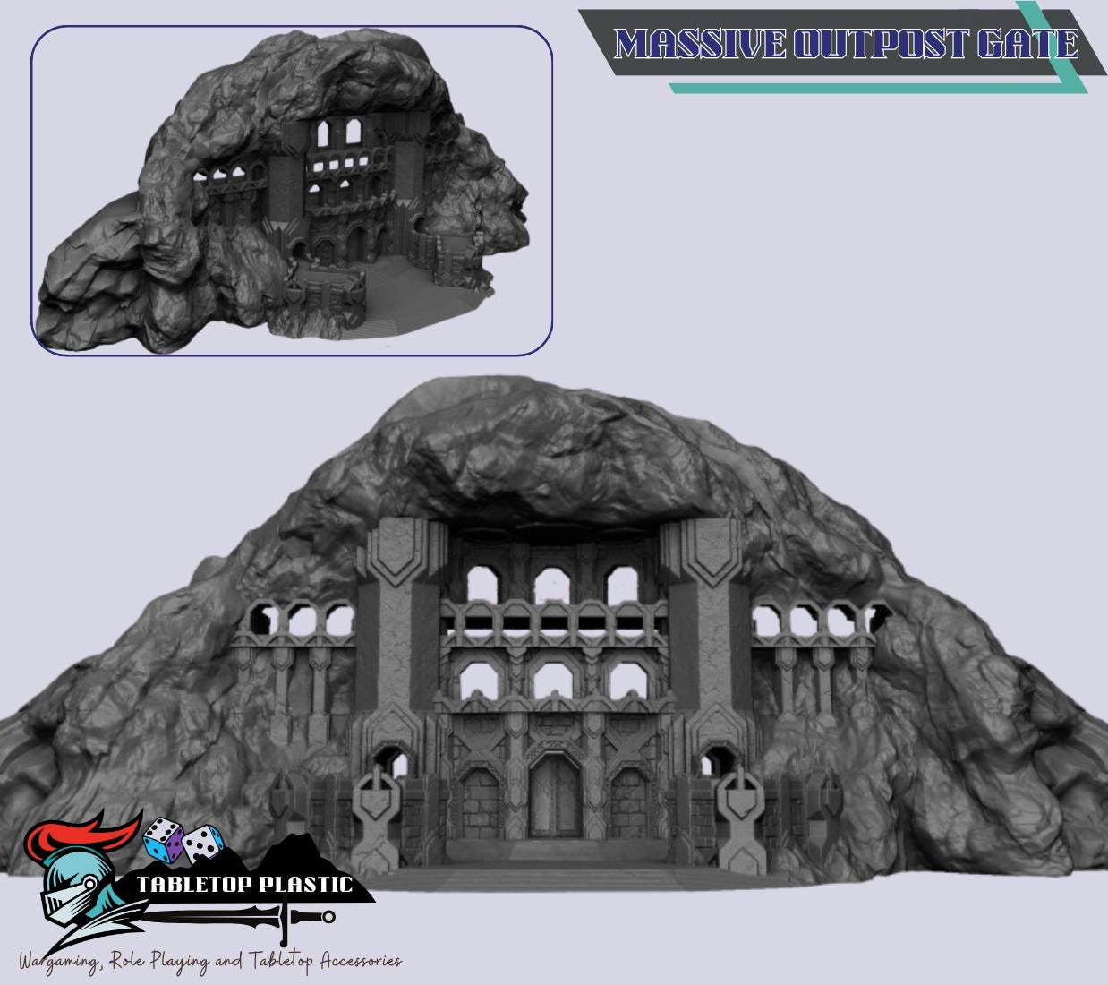Dwarven Outpost Terrain Set | Kiribador Walls, Gate, Watchtower, Forge, Hall & Dungeon Tiles