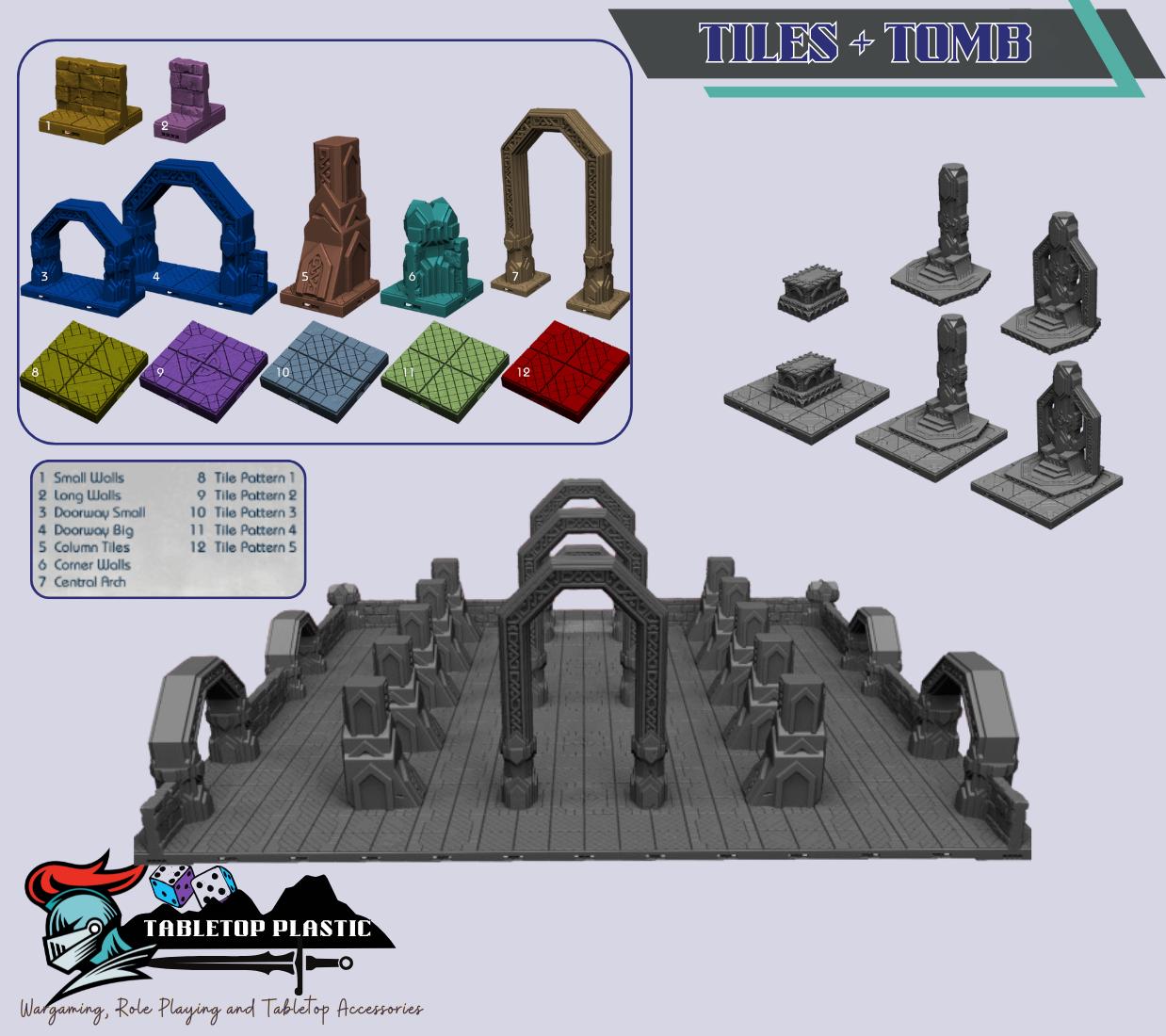 Dwarven Outpost Terrain Set | Kiribador Walls, Gate, Watchtower, Forge, Hall & Dungeon Tiles