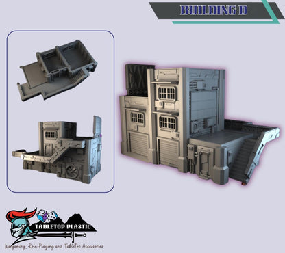 Cyberpunk NeoCity Terrain Set | Infinity-Scale Buildings, Power Station & Vehicles
