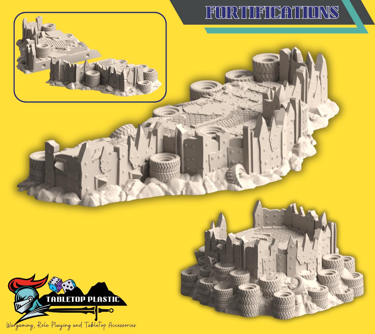 10mm Wasteland Junkyard Fortifications Terrain: Warpzel-1A “No Git’s Land” Full Set