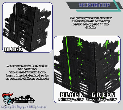 Foldable Wargaming Terrain: Modular Sci-Fi Ruins - Grimdark Chapter Approved