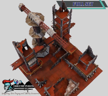 Modular Sci‑Fi Crane & Tower Set: WarLayer Modular Buildings - Industrial Urban Terrain