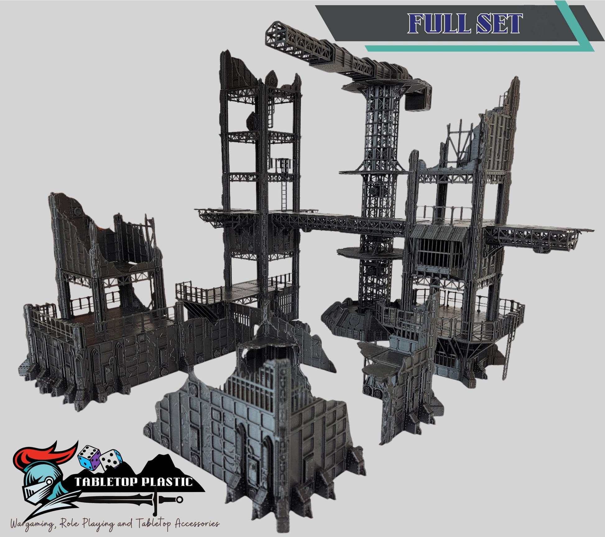 Modular Sci‑Fi Crane & Tower Set: WarLayer Modular Buildings - Industrial Urban Terrain