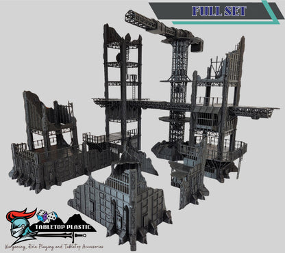Modular Sci‑Fi Crane & Tower Set: WarLayer Modular Buildings - Industrial Urban Terrain