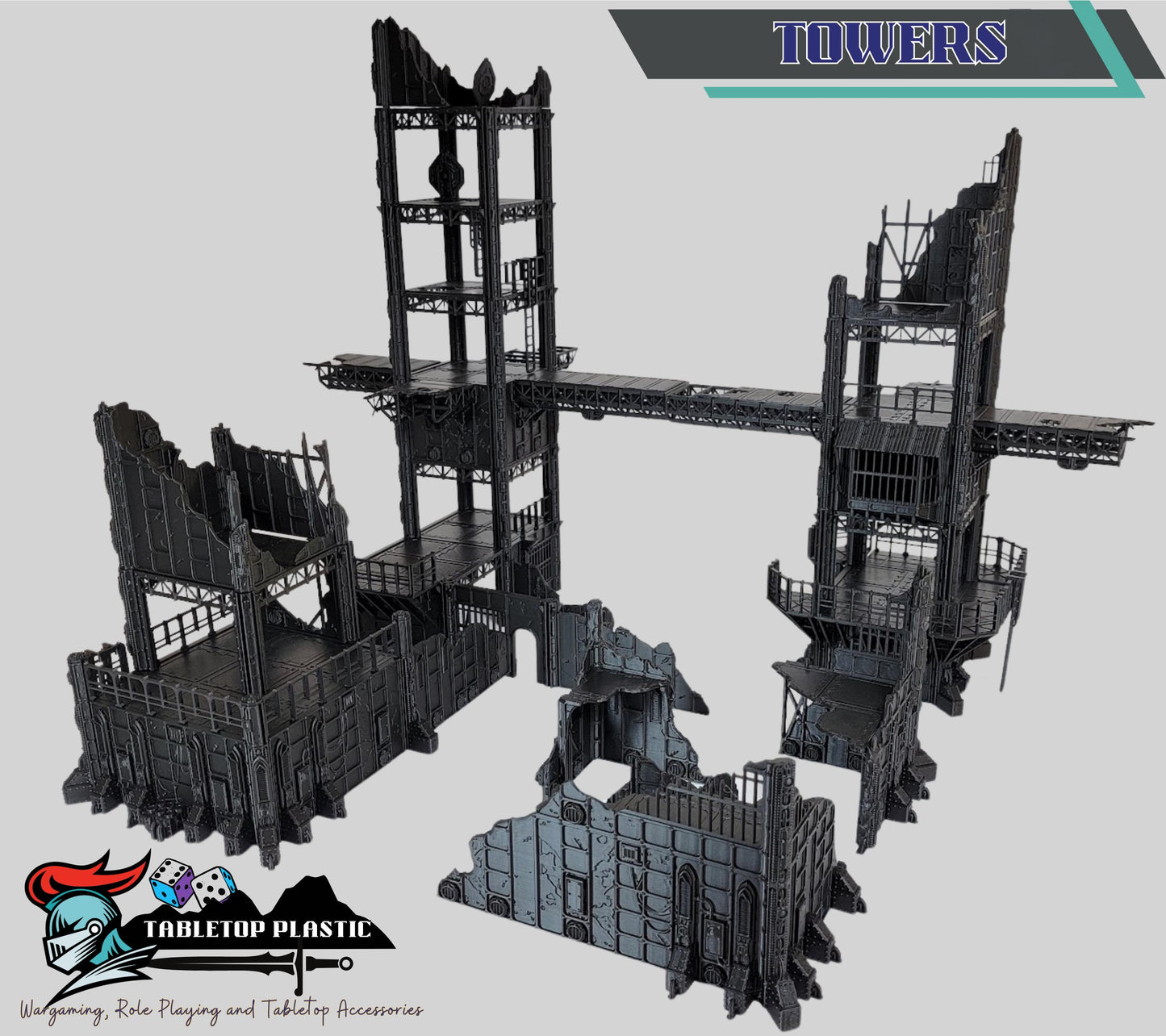 Modular Sci‑Fi Crane & Tower Set: WarLayer Modular Buildings - Industrial Urban Terrain