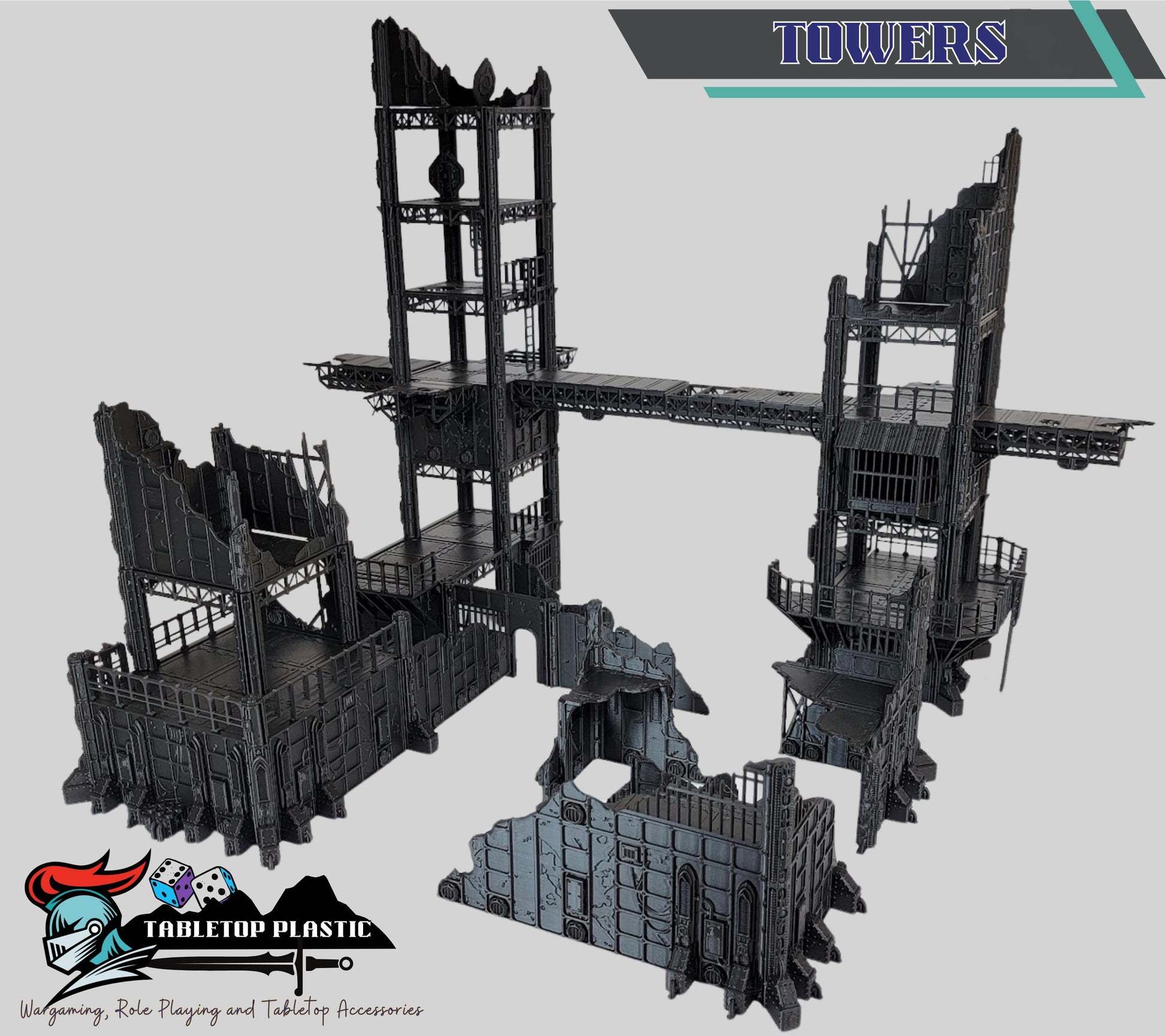 Modular Sci‑Fi Crane & Tower Set: WarLayer Modular Buildings - Industrial Urban Terrain