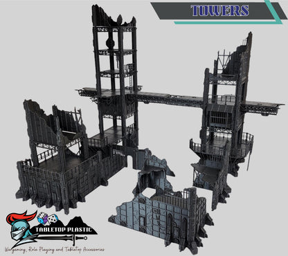 Modular Sci‑Fi Crane & Tower Set: WarLayer Modular Buildings - Industrial Urban Terrain