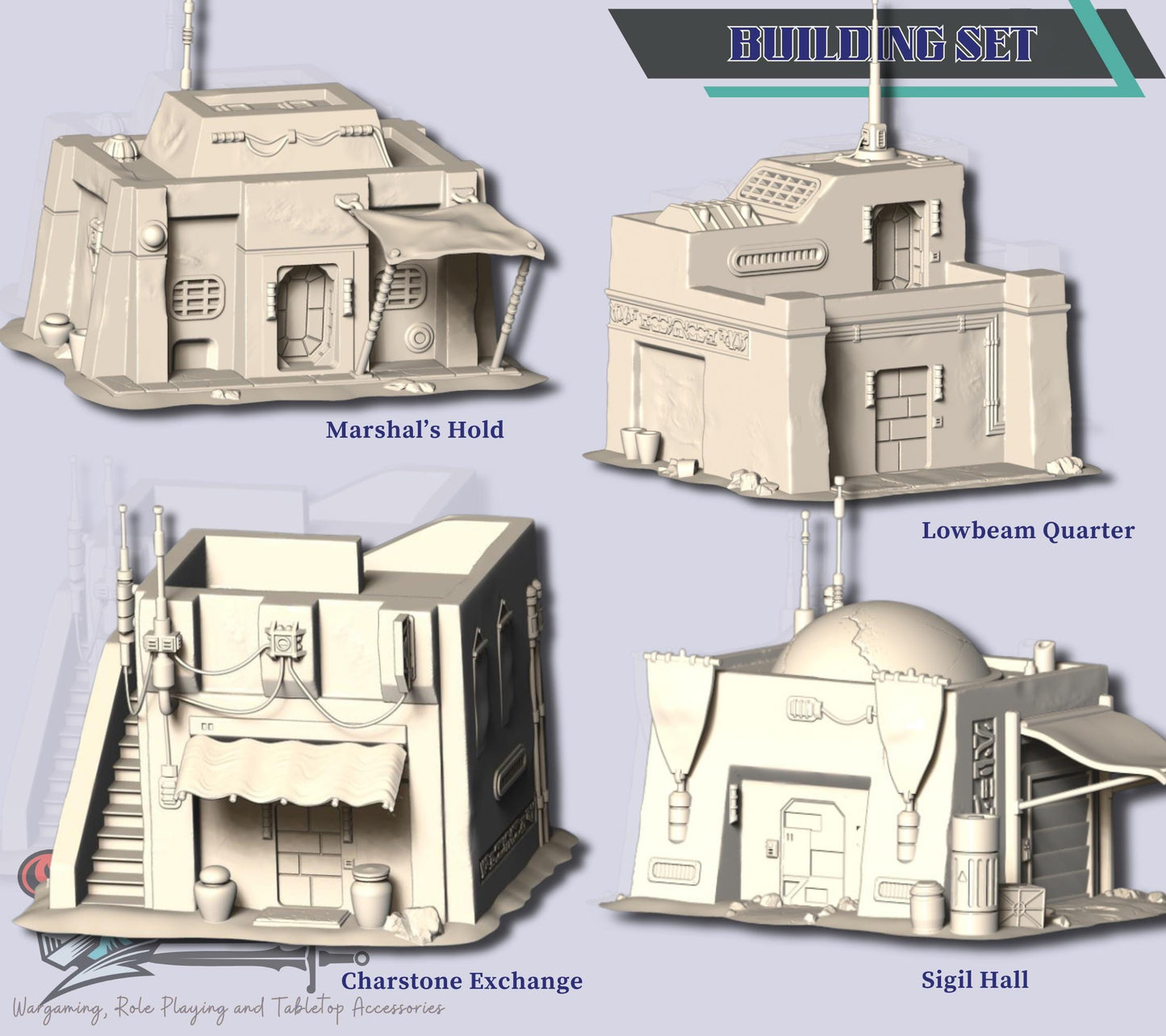Star Wars Legion Desert Outpost Terrain — Tatooine-style Outer Rim settlement
