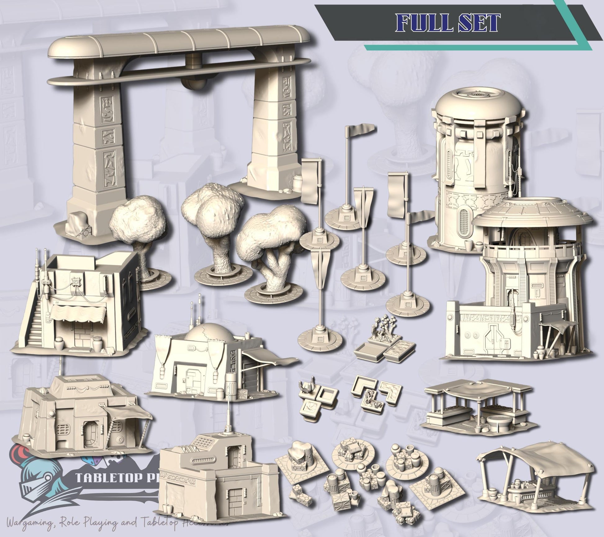 Star Wars Legion Desert Outpost Terrain — Tatooine-style Outer Rim settlement