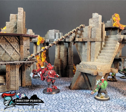 Ancient Bridge Terrain – Modular Fantasy Ruins & Elevated Walkways for 28mm-32mm Wargames and RPGs