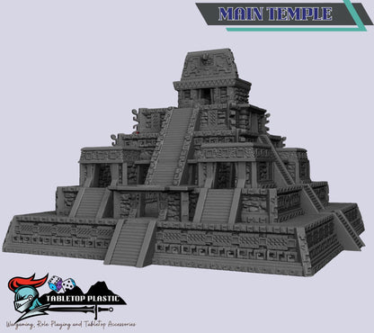 Jungle Ruins Terrain Set | Mesoamerican Temples, Spawning Pool, Portal & Ziggurat for Seraphon/Lizardmen